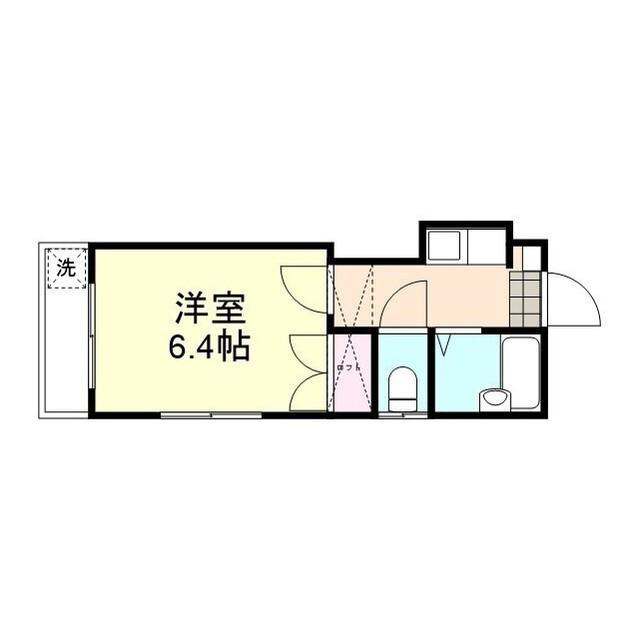北畝第2(1K/2階)の間取り写真