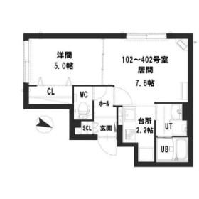 グランメール RA・N23(1LDK/3階)の間取り写真