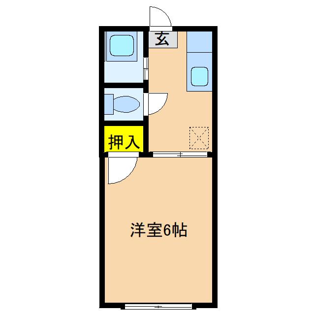 寿サンハイツ(1K/1階)の間取り写真