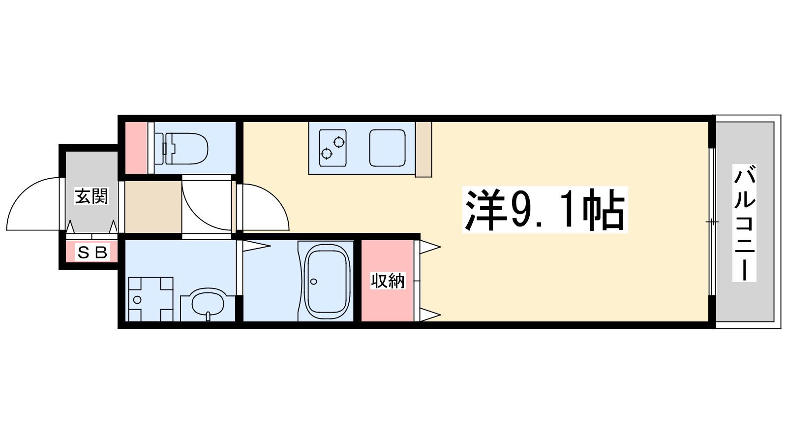 エクセレント上新20(ワンルーム/3階)の間取り写真