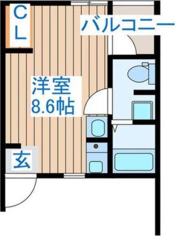 MELIA薬師堂(ワンルーム/1階)の間取り写真