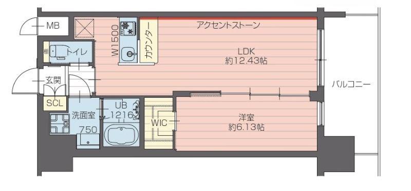 プレジオ永和ASIAN(1LDK/6階)の間取り写真