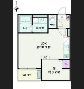 JACK MINAMIJUICHIBANII(1LDK/1階)の間取り写真