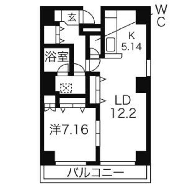 PENCIL柳橋(1LDK/4階)の間取り写真