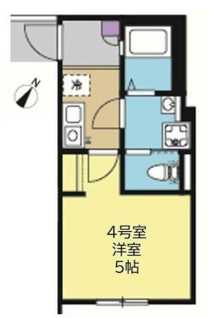プライム大口(1K/1階)の間取り写真
