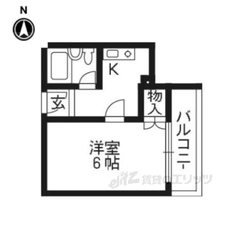 アートハイツ西崎(1K/2階)の間取り写真