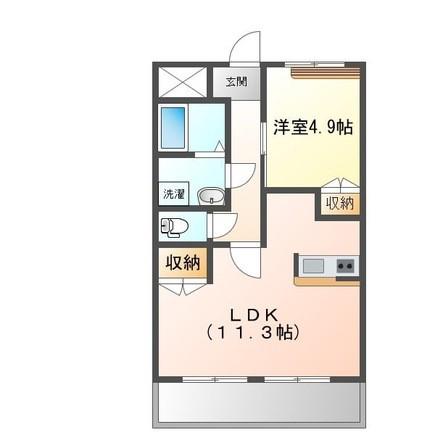 フェリシデーデ(1LDK/3階)の間取り写真