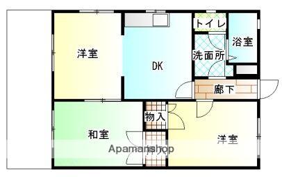 ウォータースプライト祐樹(2LDK/2階)の間取り写真