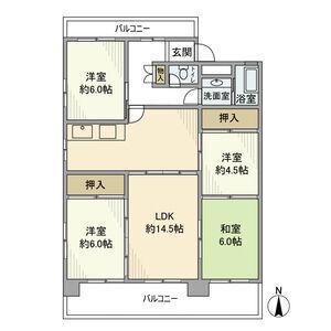 第2香流マンション(4LDK/4階)の間取り写真