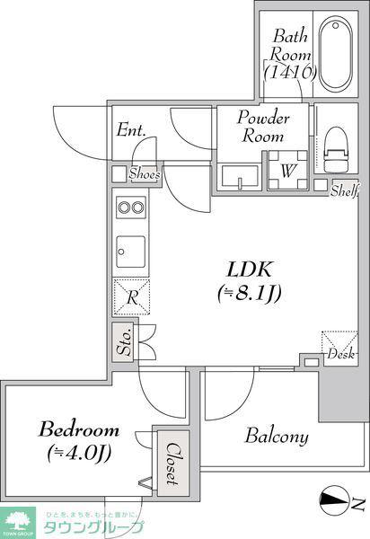 MYRIA RESIDENCE RYGOKU II(1LDK/10階)の間取り写真