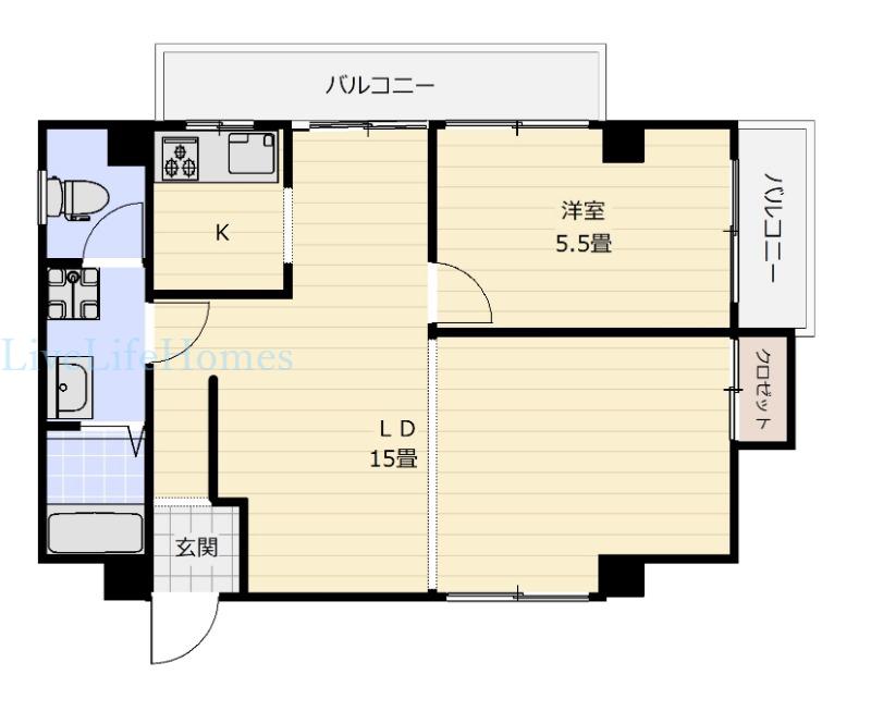 ガーデンヒルズ(2LDK/2階)の間取り写真