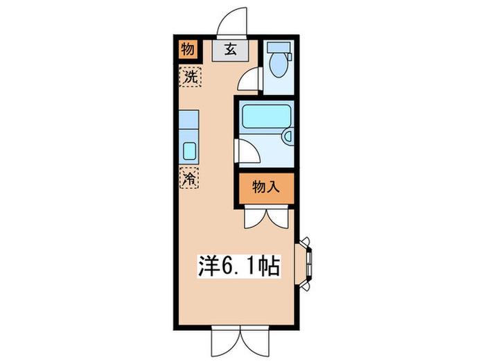 やよい館A(ワンルーム/2階)の間取り写真