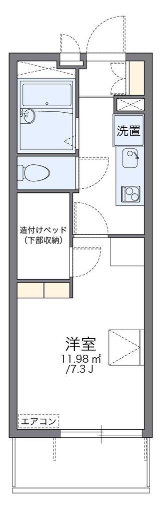 レオパレスメゾンODK(1K/2階)の間取り写真