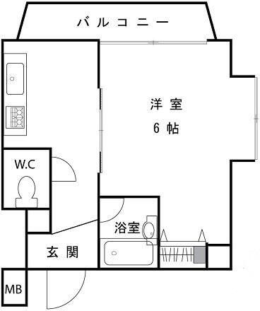 ハーブハイム3(1K/5階)の間取り写真