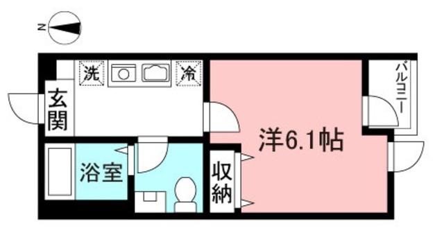 パルゼパークサイド吉祥寺(1K/2階)の間取り写真