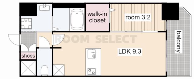 プレサンスNAGOYA覚王山(1LDK/2階)の間取り写真