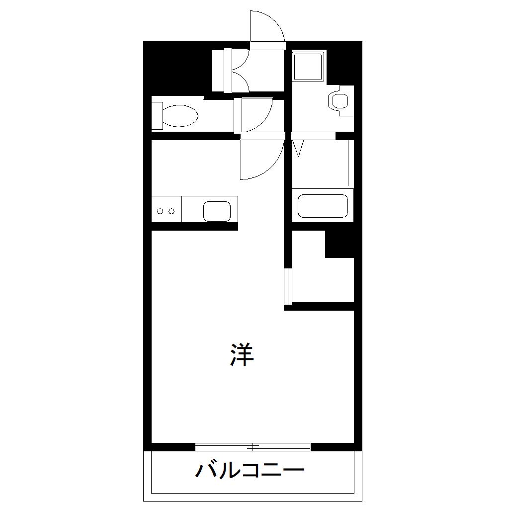 ラーナ新水前寺(ワンルーム/7階)の間取り写真
