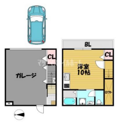 U-PROUD(1K/1階)の間取り写真