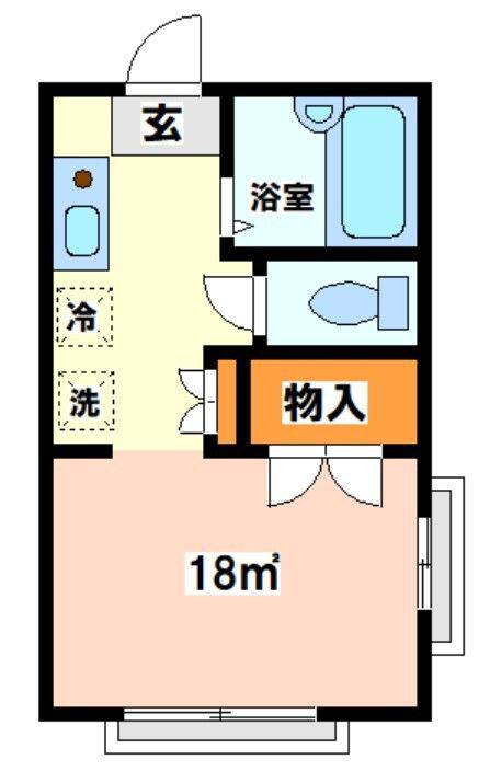 パルティール(ワンルーム/3階)の間取り写真