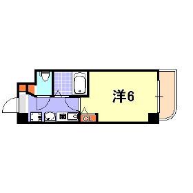 エステムコート神戸三宮山手センティール(1K/7階)の間取り写真