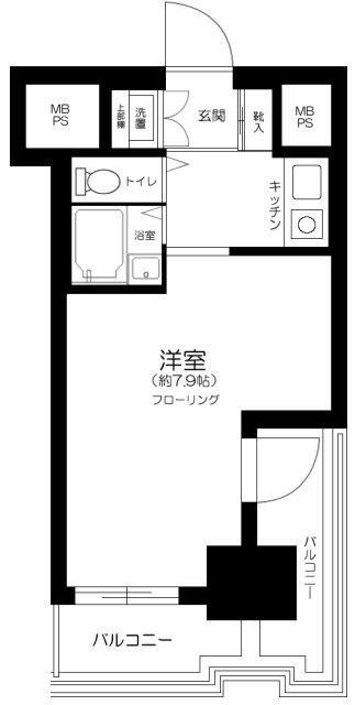 パレドール文京メトロプラザ I(ワンルーム/10階)の間取り写真