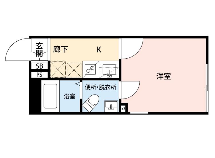 LYSBLANC 東日暮里(1K/3階)の間取り写真