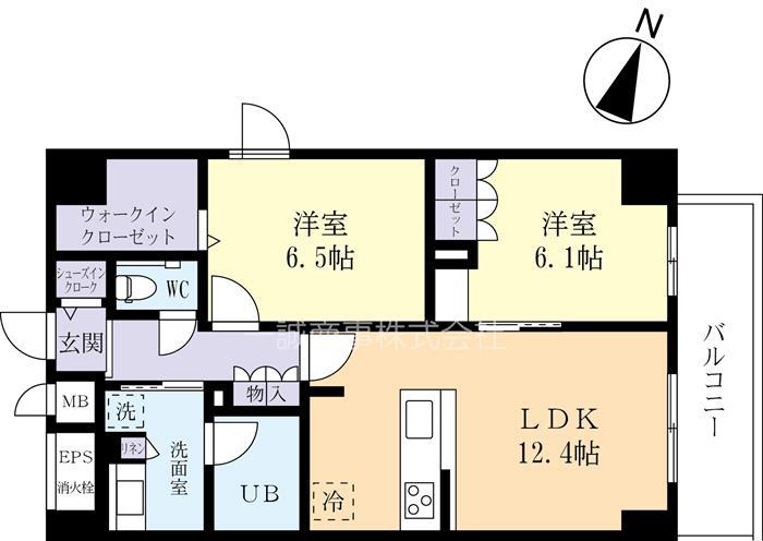 プライズ守谷(2LDK/10階)の間取り写真