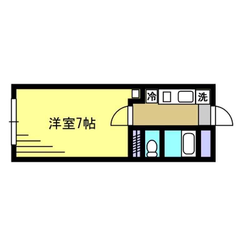 ライラック青山(1K/1階)の間取り写真