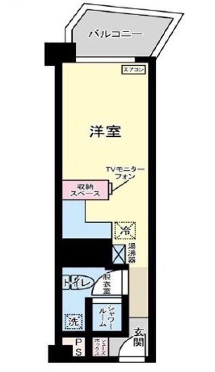 川口寿コーポ(ワンルーム/3階)の間取り写真