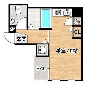 COLLECTION阿倍野(1K/4階)の間取り写真