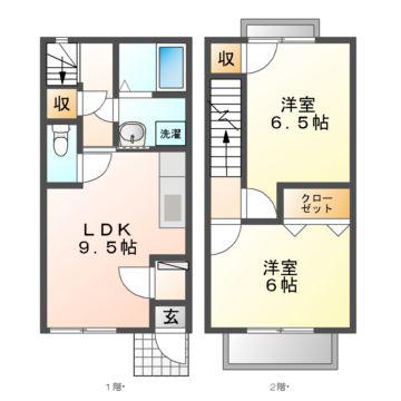 VIEW STAGEII(2LDK/1階)の間取り写真