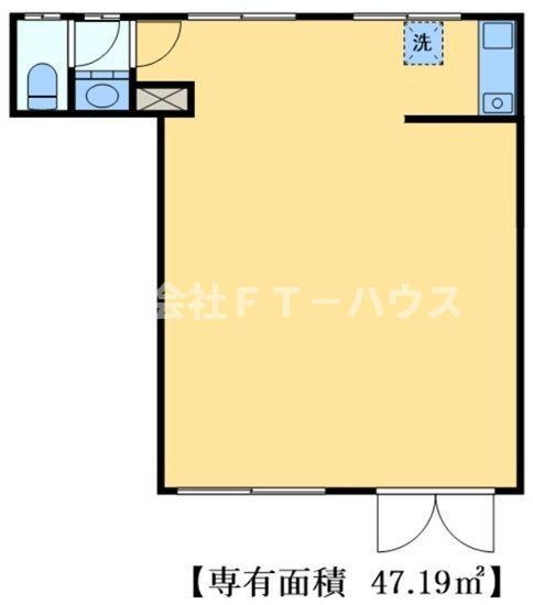 ハイムYHA(ワンルーム/1階)の間取り写真
