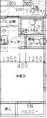 ドリームハイツ博多(ワンルーム/1階)の間取り写真