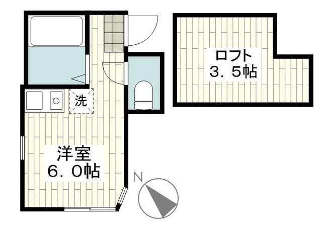 根岸スパイスガールズ(ワンルーム/2階)の間取り写真