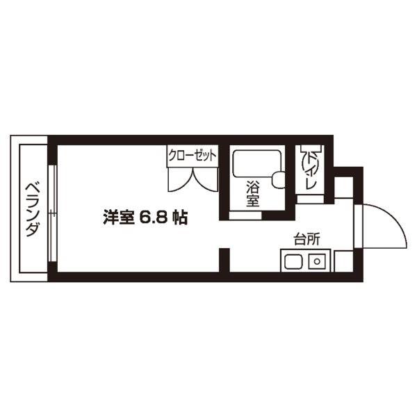 グランデール瑞穂(1K/1階)の間取り写真