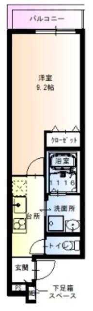 フジパレス東今里II番館(1K/3階)の間取り写真