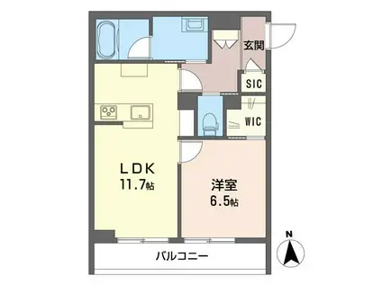 セゾン プラージュ(1LDK/3階)の間取り写真