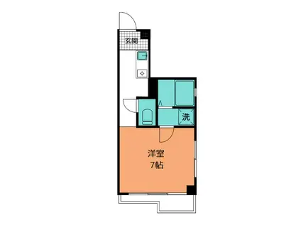 エステート大井(1K/3階)の間取り写真