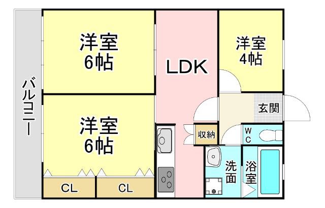 アーバンライフSOMA(3LDK/6階)の間取り写真