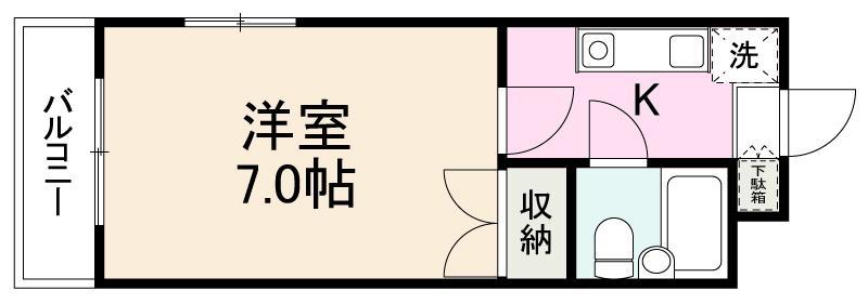 レガーロ高松(1K/3階)の間取り写真