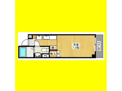 ウィステリア伍番館(ワンルーム/3階)の間取り写真