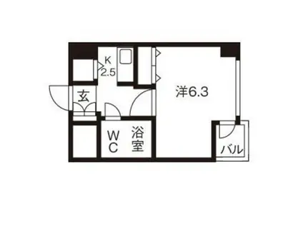 ライオンズマンション一高前第2 302(1K/3階)の間取り写真