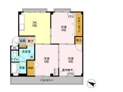 レジデンス齊藤(2LDK/1階)の間取り写真