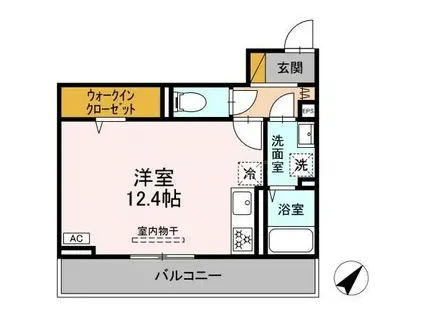 PREMIERE Y(ワンルーム/2階)の間取り写真