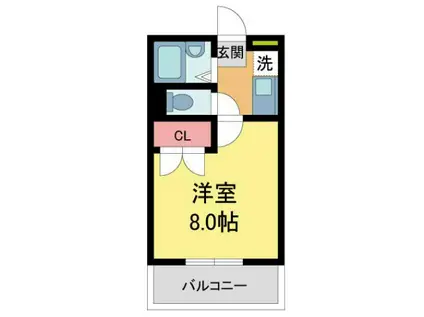 レオパレスドミール(1K/3階)の間取り写真