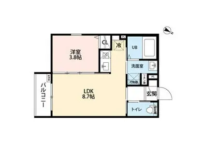 LUCIENTE 藤が丘ルシエンテ フジガオ(1LDK/3階)の間取り写真