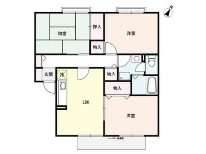 セジュール小西(3LDK/2階)の間取り写真