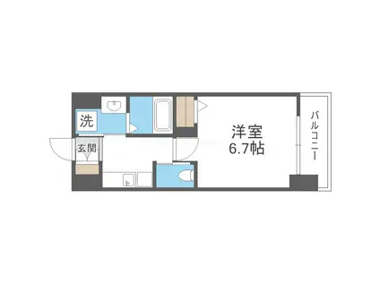 AVANTIO GRANDE住之江(1K/1階)の間取り写真