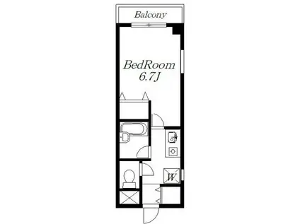 アクシーズVII(1K/3階)の間取り写真