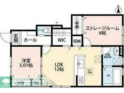 リーブルファイン三郷高州II(1SLDK/1階)の間取り写真